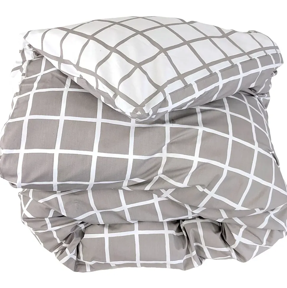 Housse de couette 200x200 cm percale coton DDM MAX Gris