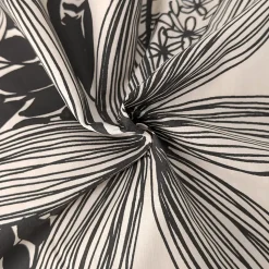 Housse de couette 300x240 cm percale de coton ALBA beige/noir