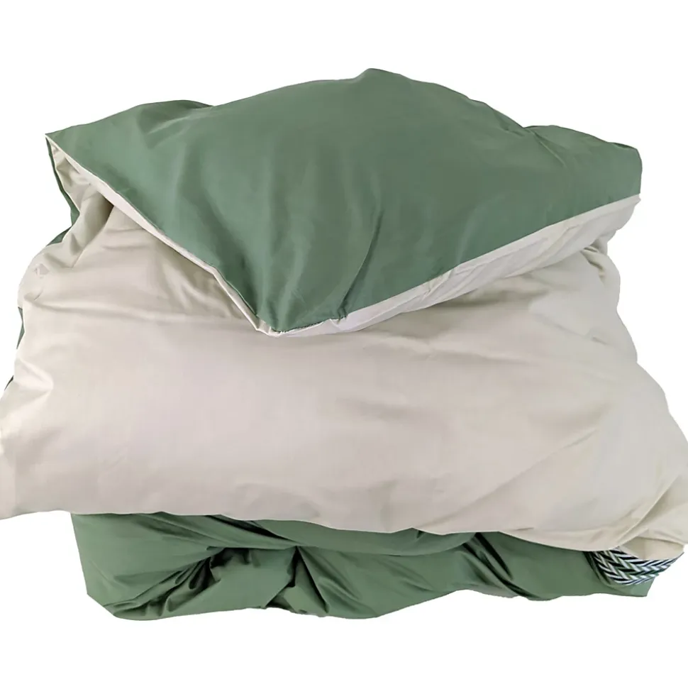 Housse de couette 200x200 cm percale coton NOA vert Kaki