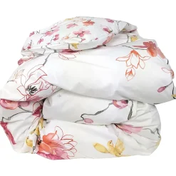 Housse de couette 280x240 cm percale coton ELISA Rose