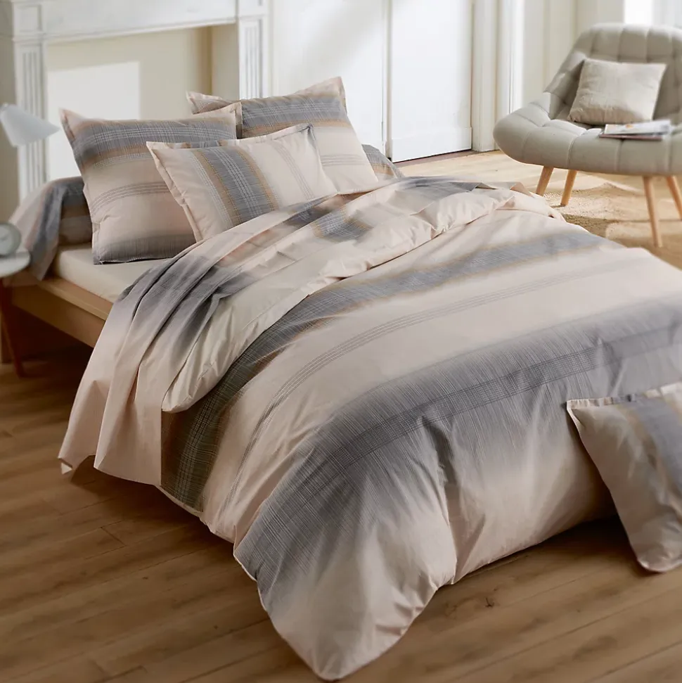 Housse de couette 260x240 cm percale coton ESTEBAN Beige