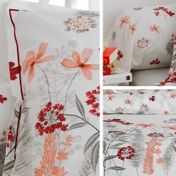 Housse de couette 200x200 cm Percale pur coton PETITE FOLIE Rouge