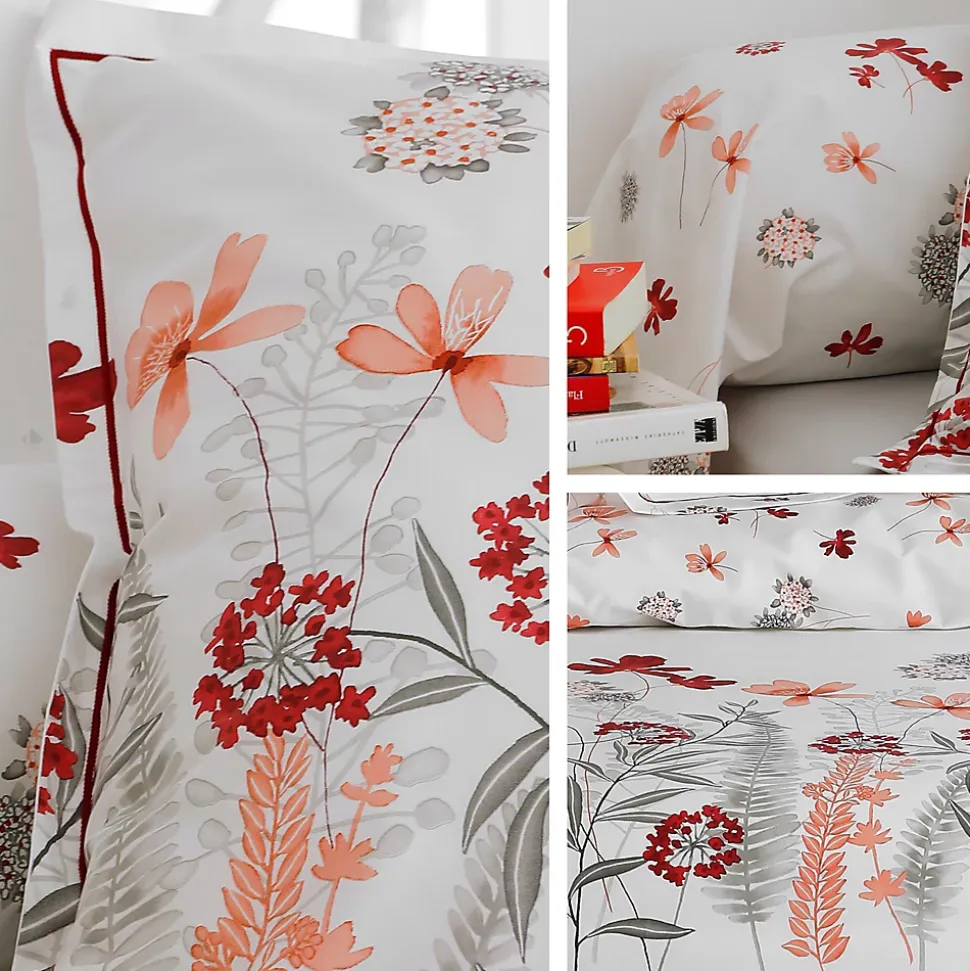 Housse de couette 200x200 cm Percale pur coton PETITE FOLIE Rouge