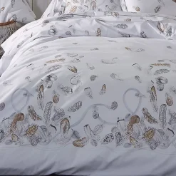 Housse de couette 280x240 cm Percale pur coton PLUMES