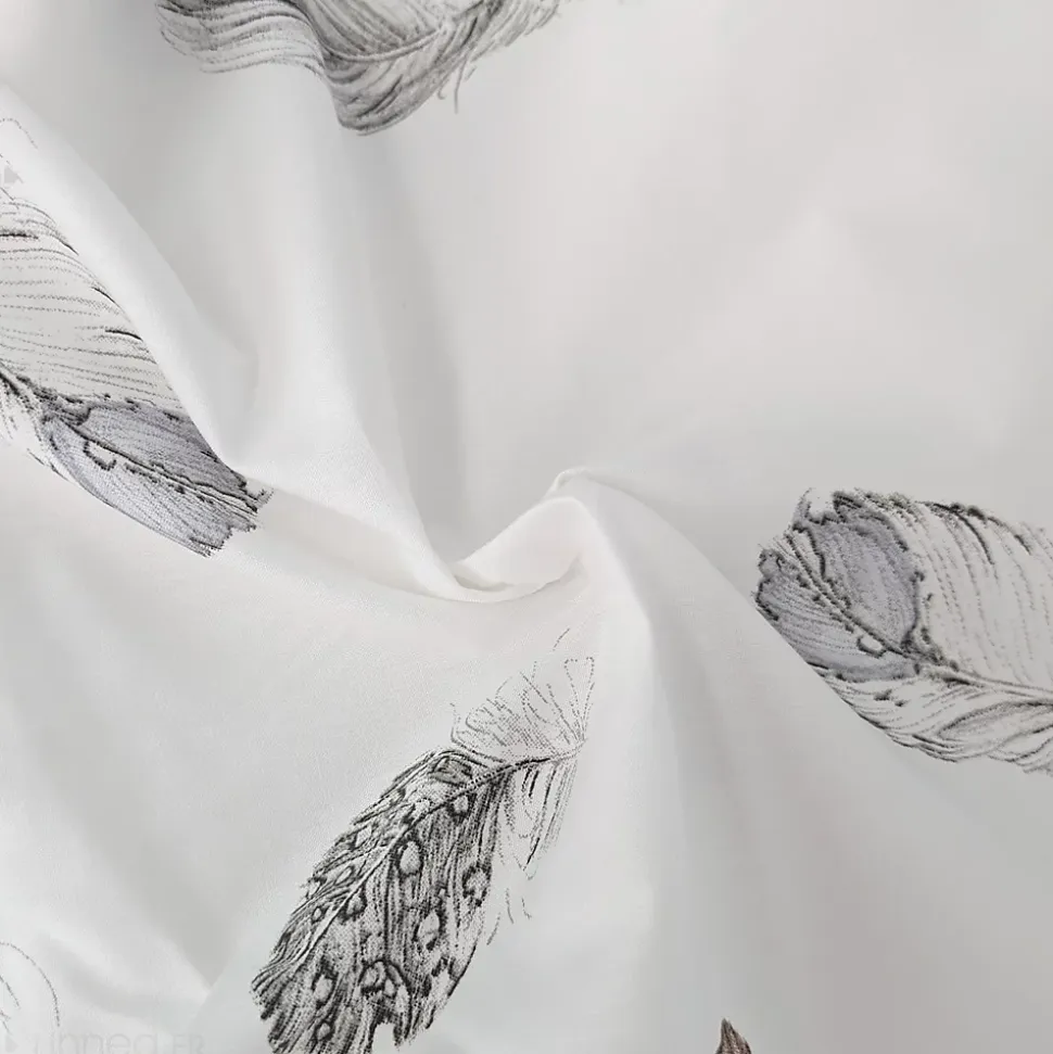 Housse de couette 280x240 cm Percale pur coton PLUMES