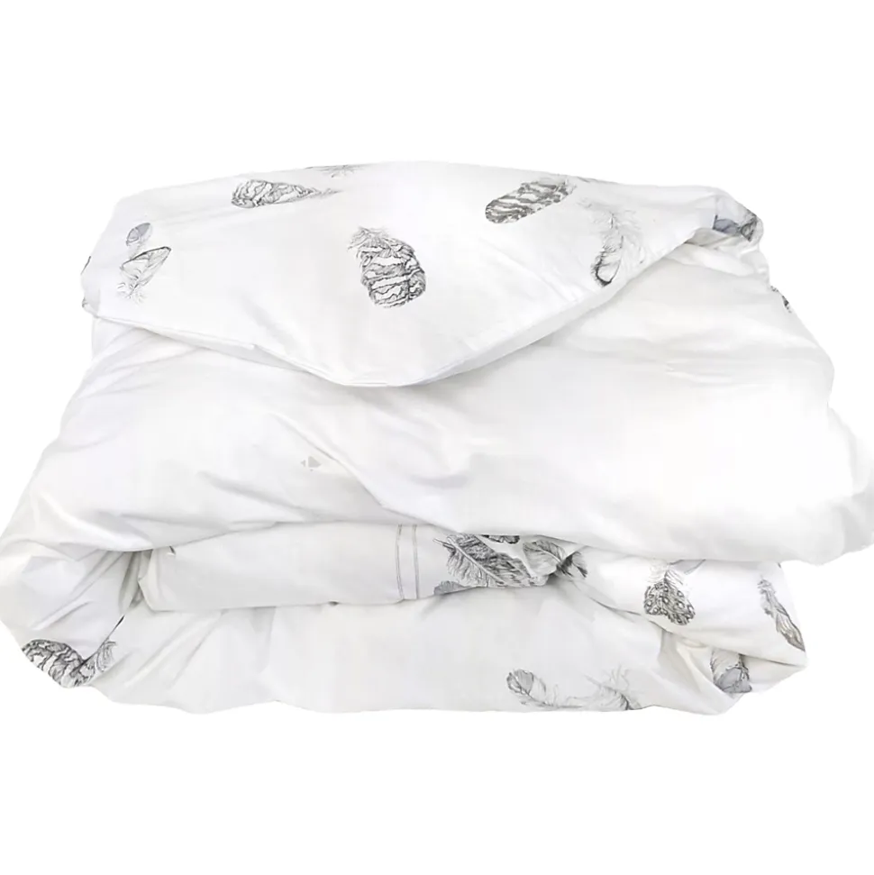 Housse de couette 280x240 cm Percale pur coton PLUMES