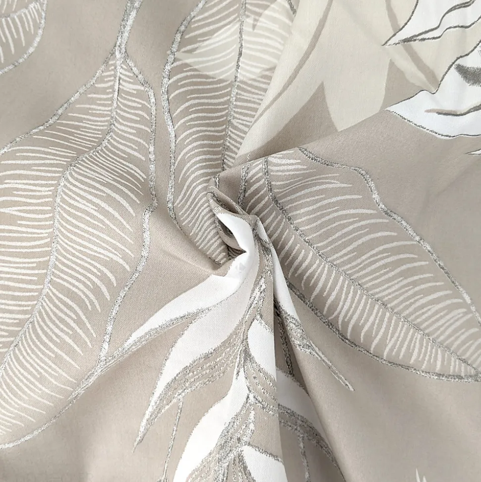 Housse de couette 240x220 cm satin de coton CAYENNE beige ficelle