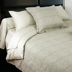 Housse de couette 260x240 cm Satin de coton ODEON Marron clair