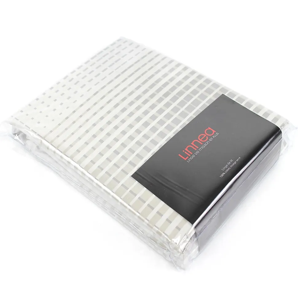 Housse de couette 240x220 cm Satin de coton CONCORDE Gris clair