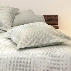 Housse de couette 240x220 cm Satin de coton CONCORDE Gris clair