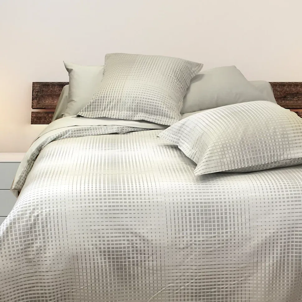 Housse de couette 240x220 cm Satin de coton CONCORDE Gris clair