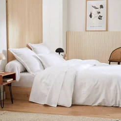 Housse de couette 240x220 cm satin de coton GRAND HÔTEL blanc