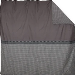 Housse de couette 280x240 cm satin de coton ENZO noir
