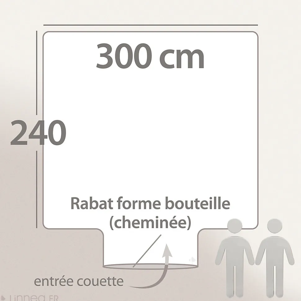 Housse de couette 300x240 cm satin de coton TIAGO noir