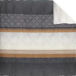Housse de couette 240x220 cm satin de coton TIAGO noir