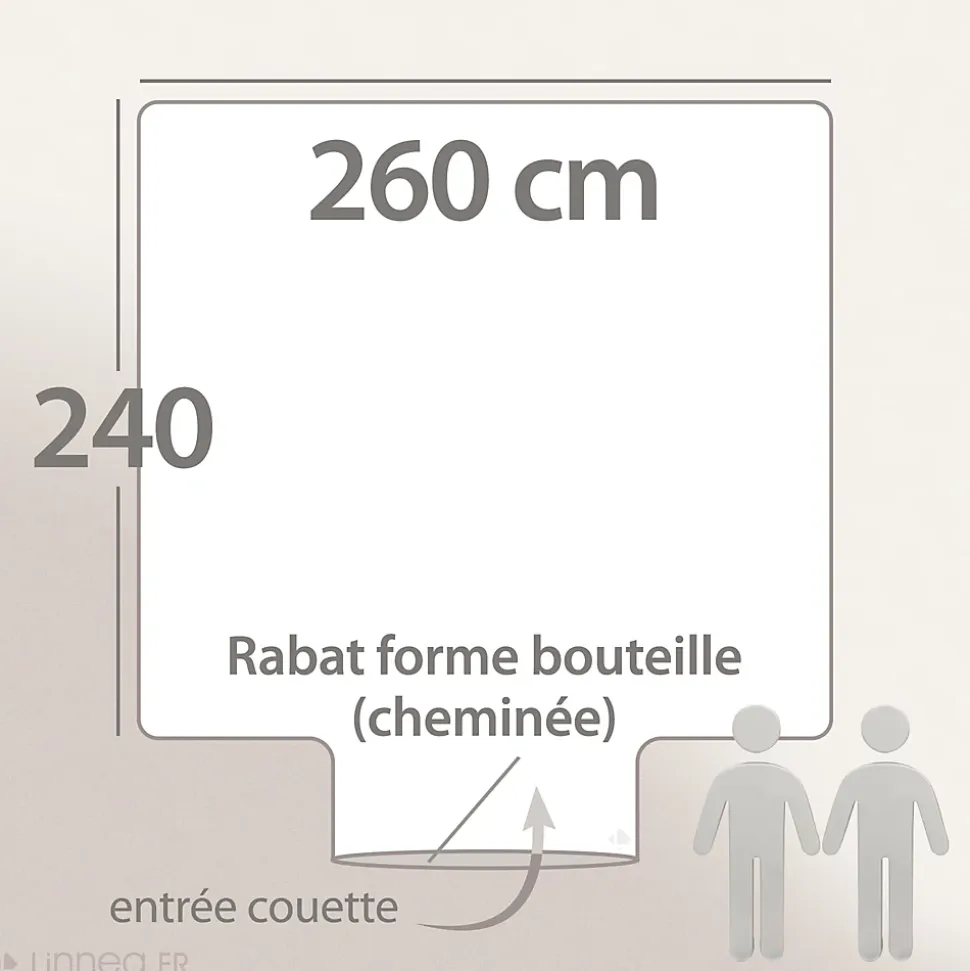 Housse de couette 260x240 cm satin de coton ENZO noir