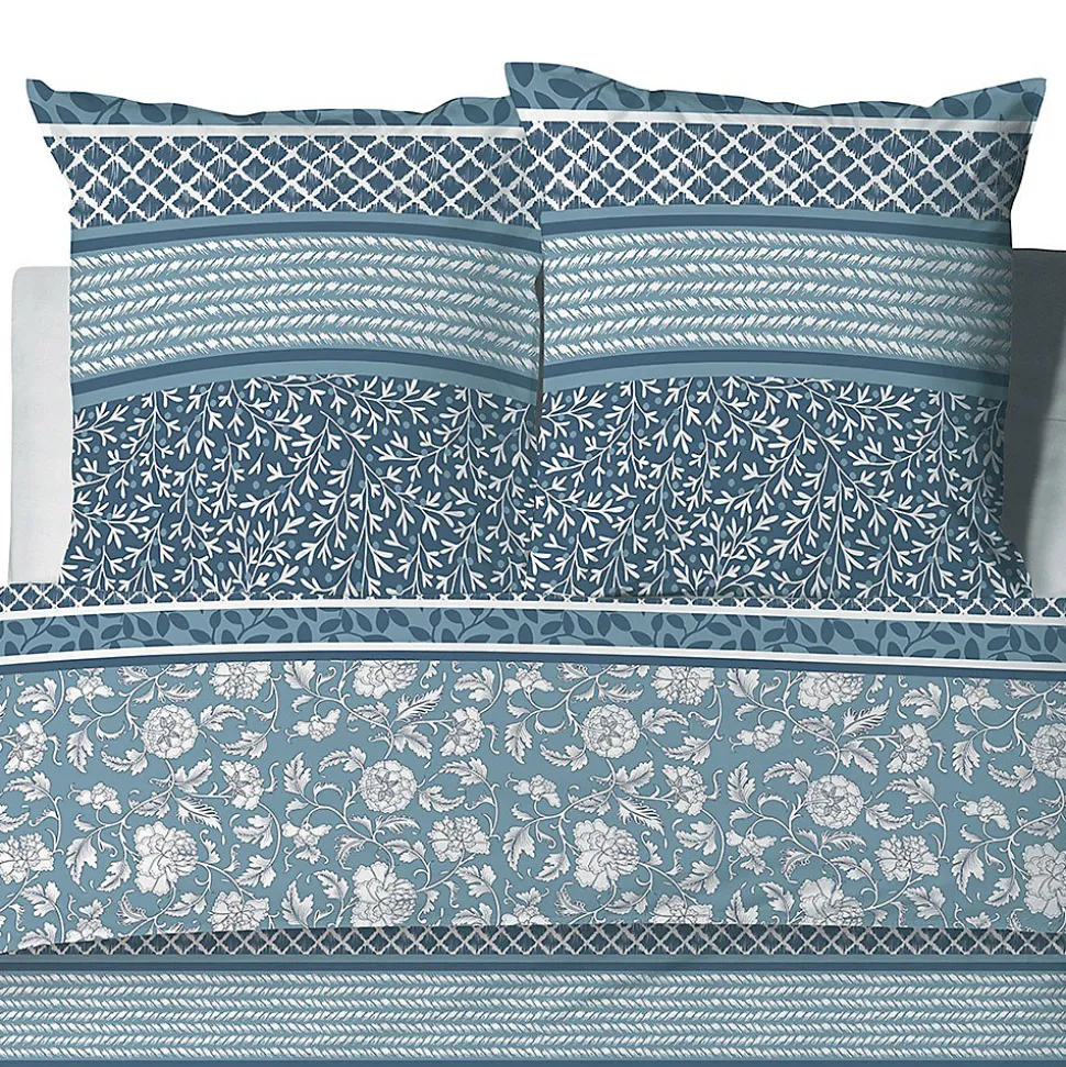 Housse de couette 240x220 Debby + 2 taies coton bio 57 fils