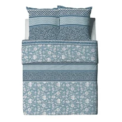Housse de couette 260x240 Debby + 2 taies coton bio 57 fils
