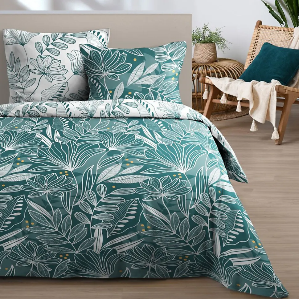 Housse de couette 240x220 DOUALA + 2 taies coton 57 fils