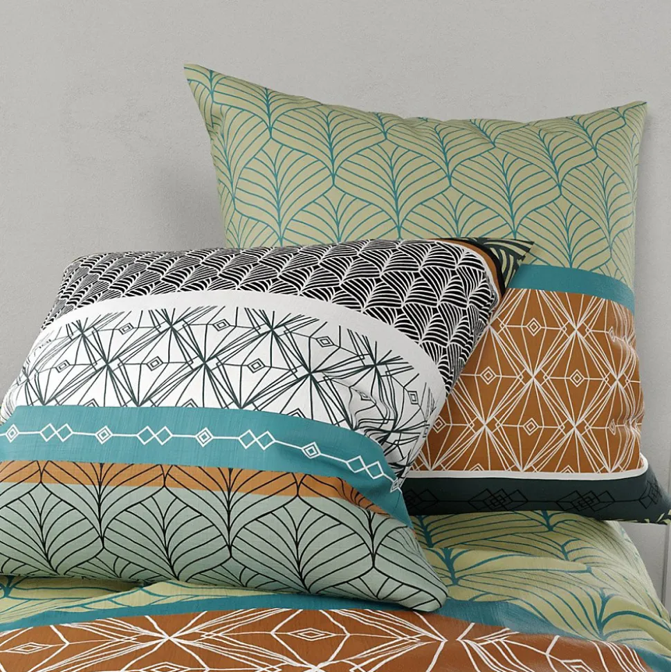 Housse de couette 260x240 Echo + 2 taies coton 57 fils