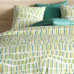 Housse de couette 240x220 Flava green + 2 taies coton 57 fils