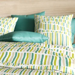 Housse de couette 240x220 Flava green + 2 taies coton 57 fils