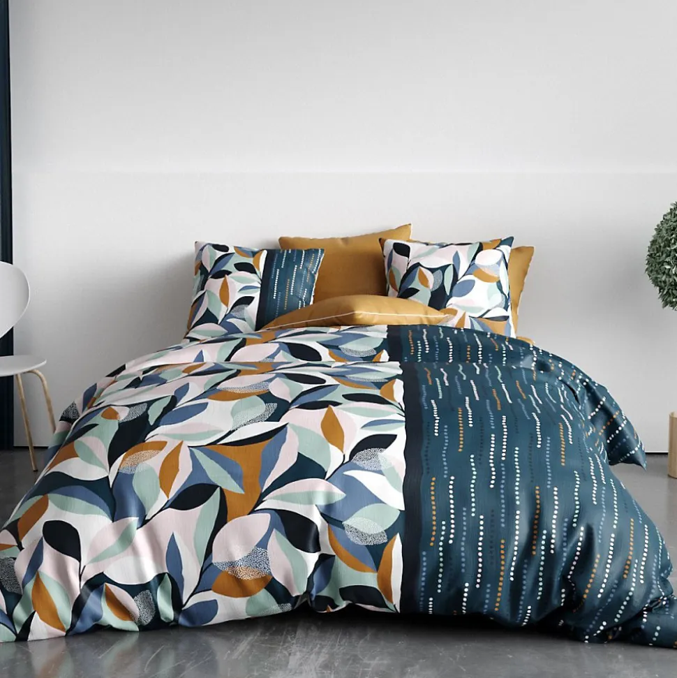 Housse de couette 240x220 FLORIS + 2 taies coton 57 fils