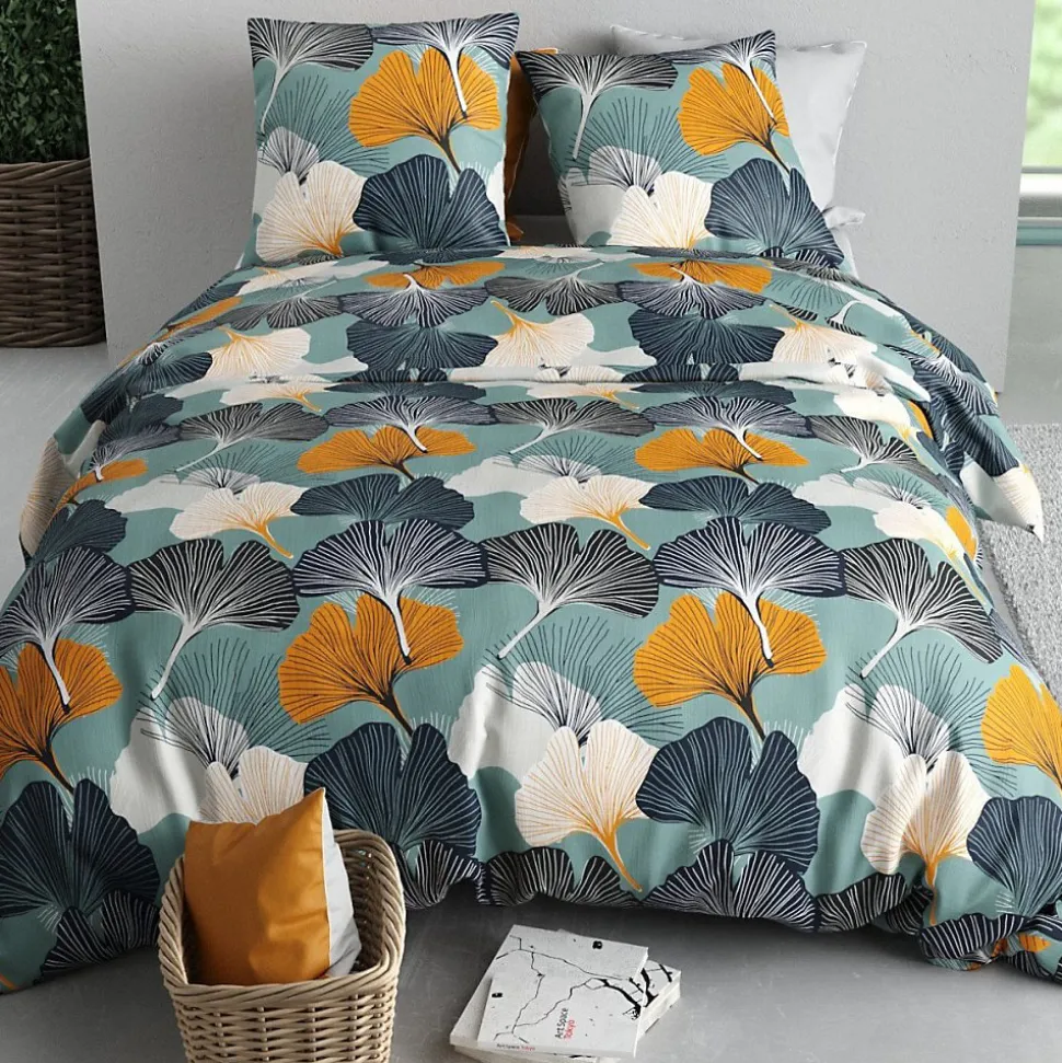 Housse de couette 240x220 GINK + 2 taies coton 57 fils