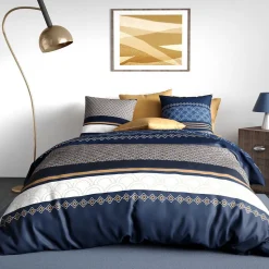 Housse de couette 260x240 KALYPSO + 2 taies coton 57 fils