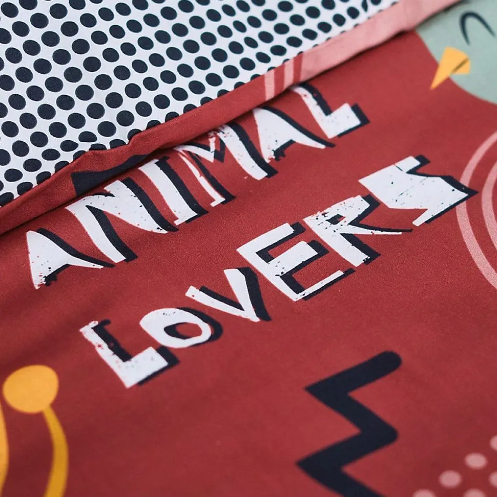 Housse de couette 140x200 Kids Happy Savane + 1 taie 100% coton 57 fils