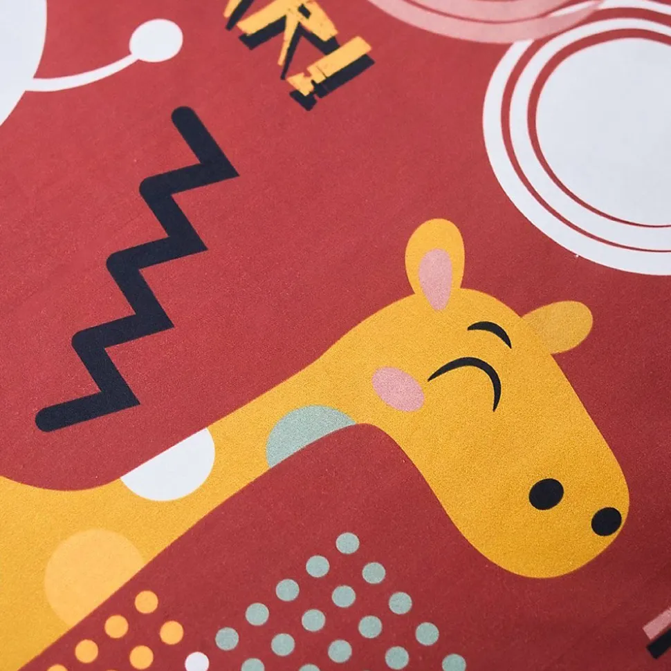 Housse de couette 140x200 Kids Happy Savane + 1 taie 100% coton 57 fils