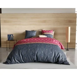 Housse de couette 260x240 Lily + 2 taies 100% coton 57 fils