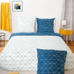Housse de couette 260x240 List + 2 taies microfibre