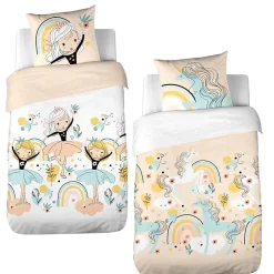 Housse de couette 140x200 Lola + taie polycoton