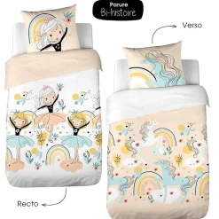 Housse de couette 140x200 Lola + taie polycoton