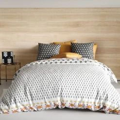 Housse de couette 240x220 LOYA + 2 taies coton 57 fils