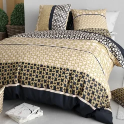 Housse de couette 260x240 LUXORE + 2 taies coton 57 fils
