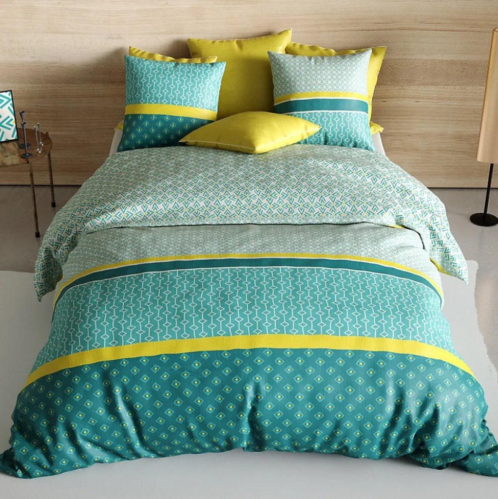 Housse de couette 240x220 Malphite + 2 taies coton 57 fils