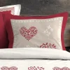 Housse de couette 240x220 MODANE ROUGE + 2 taies coton 57 fils