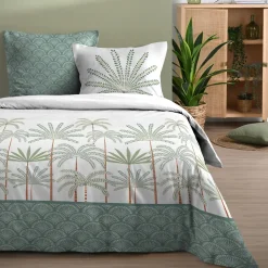 Housse de couette 240x220 MORPHEA + 2 taies coton 57 fils