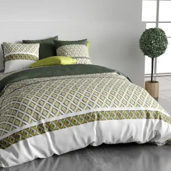 Housse de couette 260x240 NAYAA + 2 taies coton 57 fils