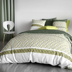 Housse de couette 260x240 NAYAA + 2 taies coton 57 fils