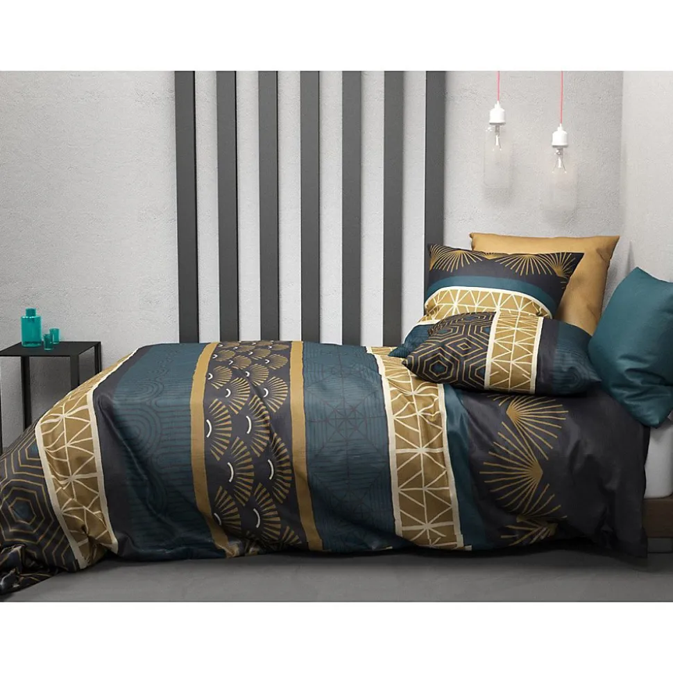 Housse de couette 240x220 Qobe + 2 taies coton 57 fils