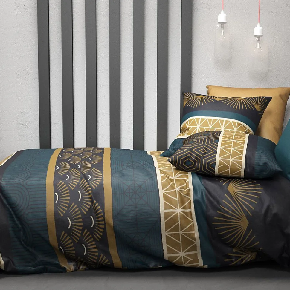 Housse de couette 240x220 Qobe + 2 taies coton 57 fils