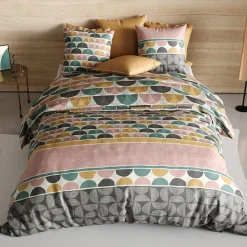 Housse de couette 240x220 Thanos + 2 taies coton 57 fils