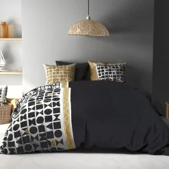 Housse de couette 240x220 Union + 2 taies coton 57 fils