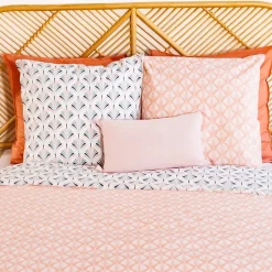 Housse de couette 200x200 VOLEA + 2 taies 100% coton adouci 57 fils/cm2