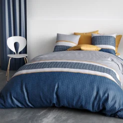 Housse de couette 260x240 ZANTE + 2 taies coton 57 fils