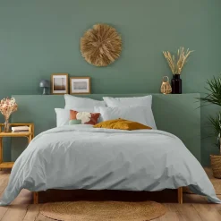 Housse de couette 240x260cm Parure Gris Clair COTON