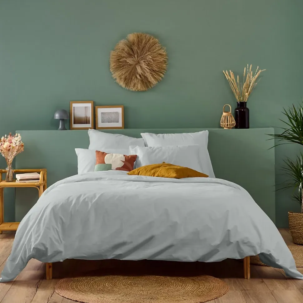 Housse de couette 240x260cm Parure Gris Clair COTON